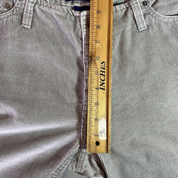 Vintage SO GSJC Corduroy Pants Flare Mid-Rise Y2K Hippie Boho Womens 11 Gray - Picture 5 of 9